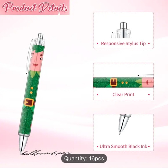 Festive Holiday Pen and Christmas Sticky Notes Pad 🎅🏻🎄☃️❄️🥶🎄🎅🏻☃️❄️🥶❄️❤️🎄❤️🎄❤️🎄 - Picture 4 of 9